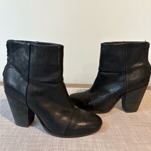 rag & bone Black Leather Ankle Booties